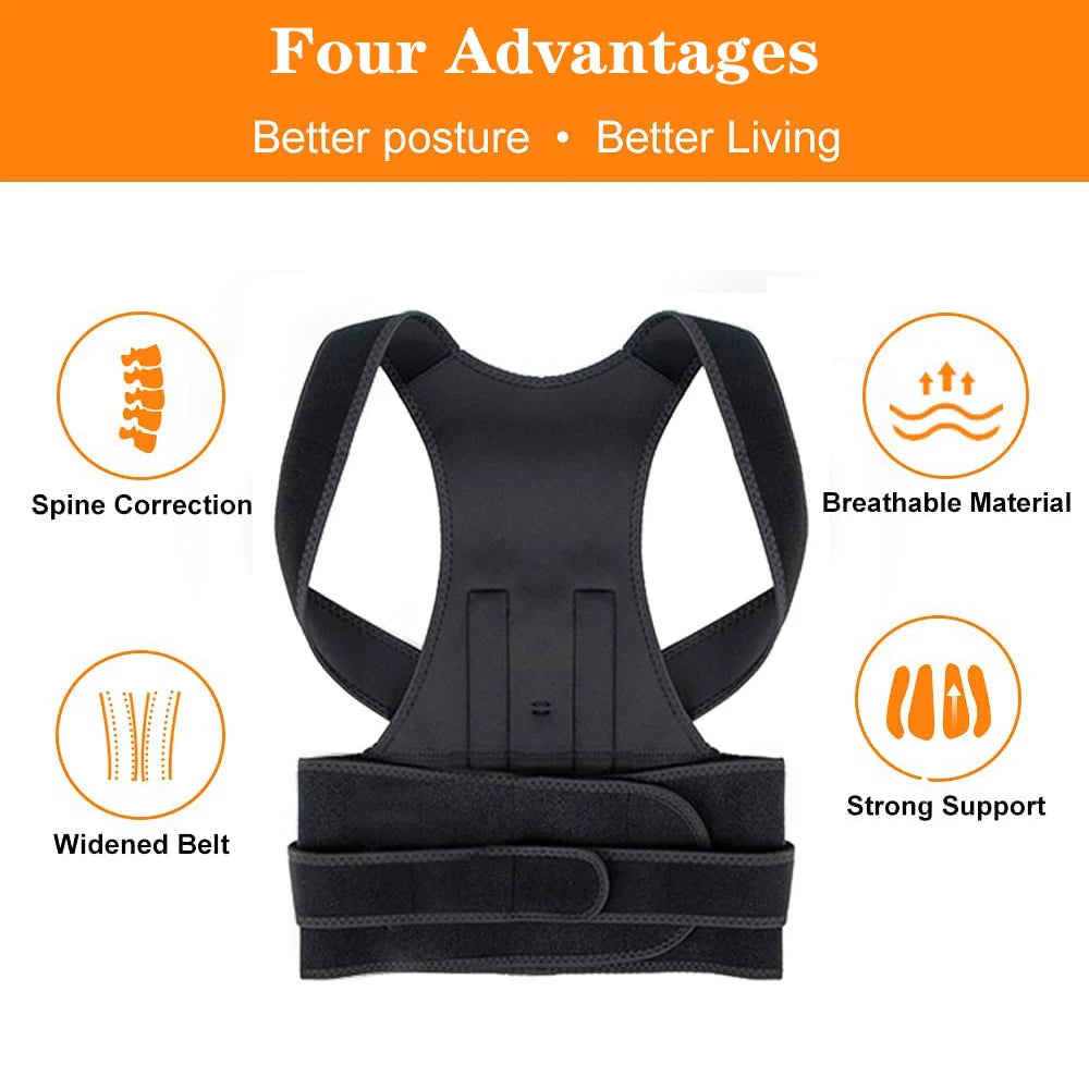 Full Back Posture Corrector Adjustable Comfortable Scoliosis Humpback Correction Women Men Neck Shoulder Waist Kyphosis Brace