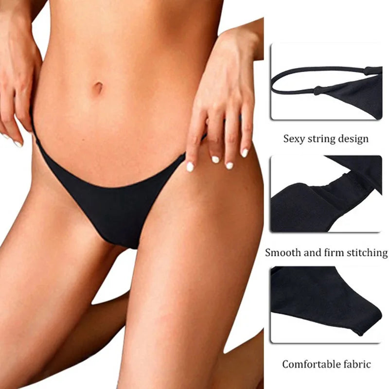 Seamless Soft Sexy G String Thongs Low Waist Double Strap Thong Panties Women Lingerie Briefs Ladies Underpants Panty Intimates