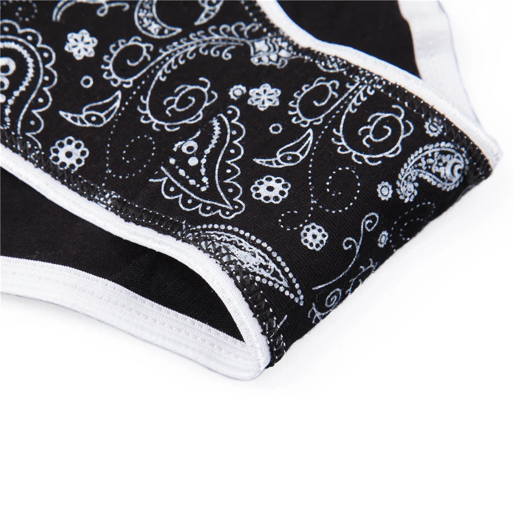 Women Underpants Sexy Bikini Panties Cotton Low Waist briefs Ladies Underwear Girls Print Lingerie M L XL 5 Pcs/lot