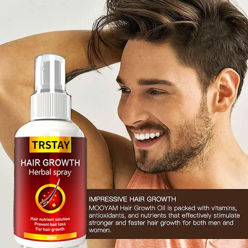 Hair Growth Serum Spray Fast Hair Growth Liquid Treatment Scalp Hair Follicle Anti Hair Loss Natural Beauty Health Hair Care