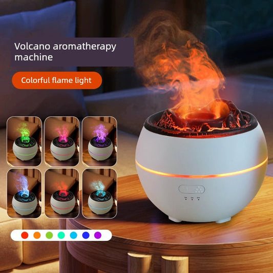 Cross-Border Middle East Large Capacity Lava Volcano Aroma Diffuser USB Timing Spray Crack Air Humidifier Cold Fragrance Instrument