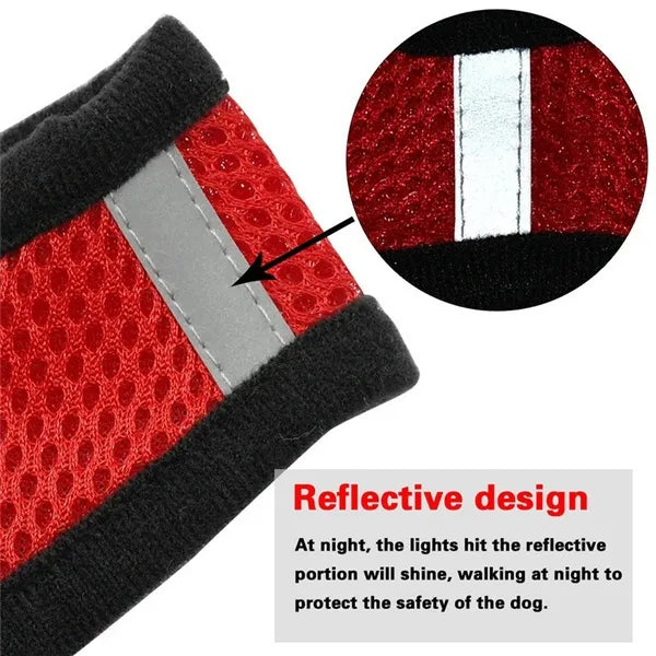 Cat Dog Harness with Lead Leash Adjustable Vest Polyester Mesh Breathable Harnesses Reflective sti for Small Dog Cat accessories