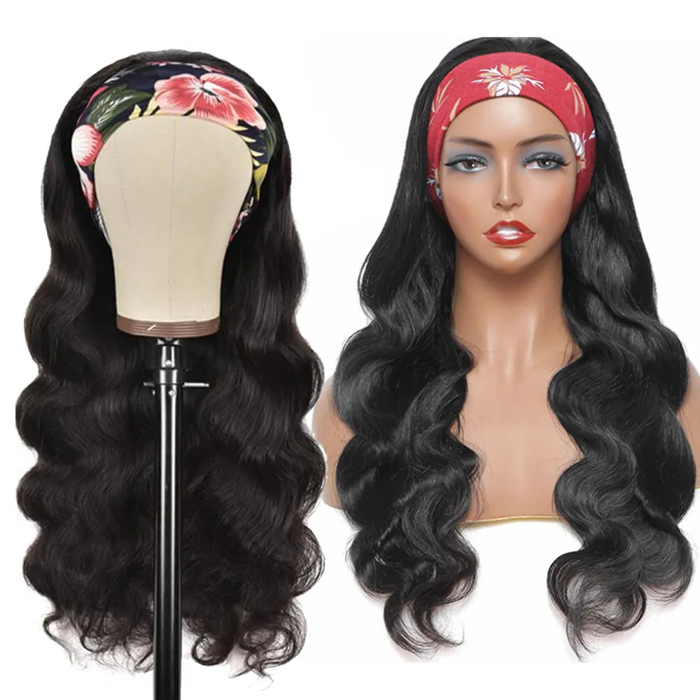 Headband Wig Human Hair Body Wave Wig 180% Density Remy Human Hair Wigs For Black Women Brazilian Glueless Wig