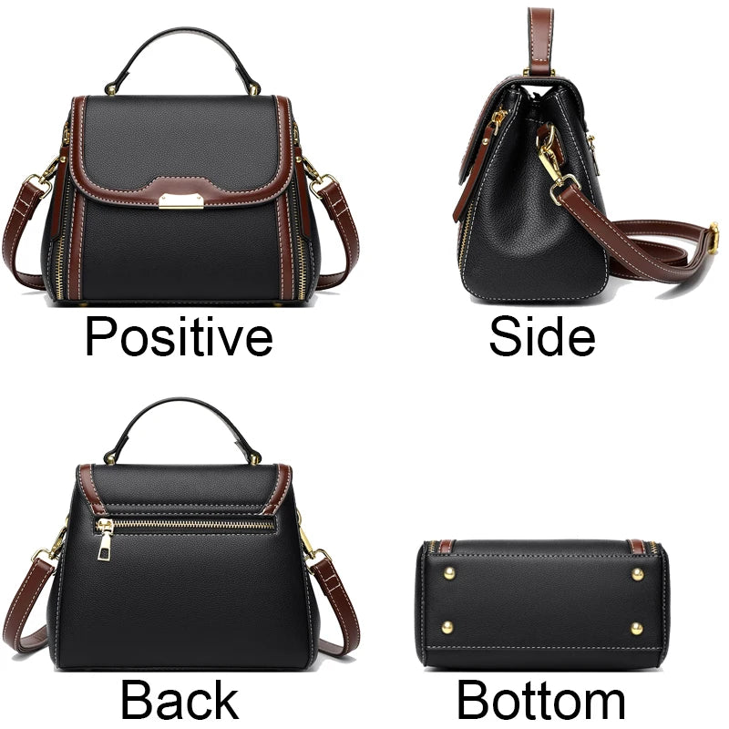 New Soft Leather Shoulder Crossbody Bags for Women High Quality Ladies Messenger Bags 2023 Fashion Female Purses and Handbags