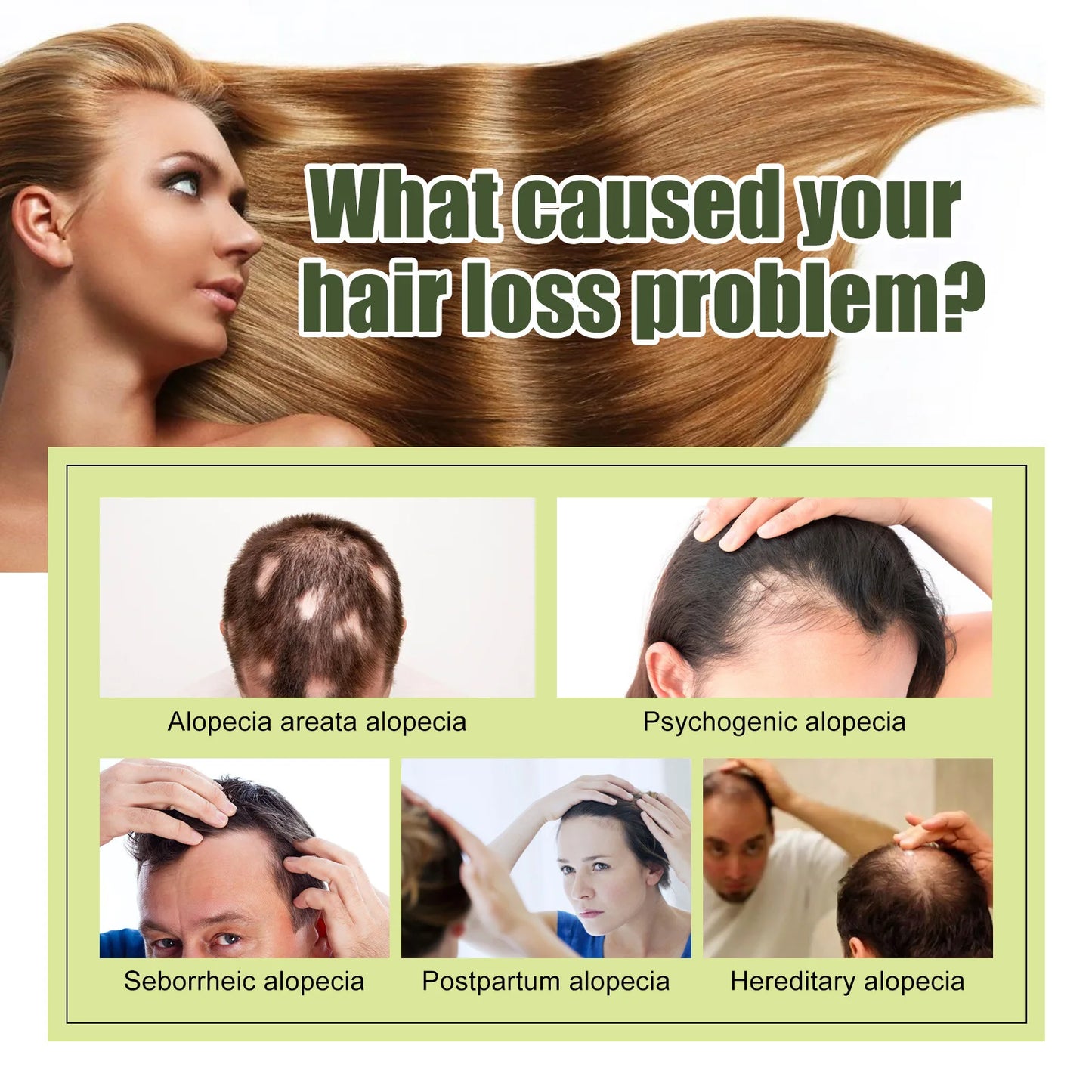 Unisex Hair Growth Oil Hair Loss Treatment Rapid Hair Growth Effective Baldness Repair Hereditary Postpartum Hair Loss