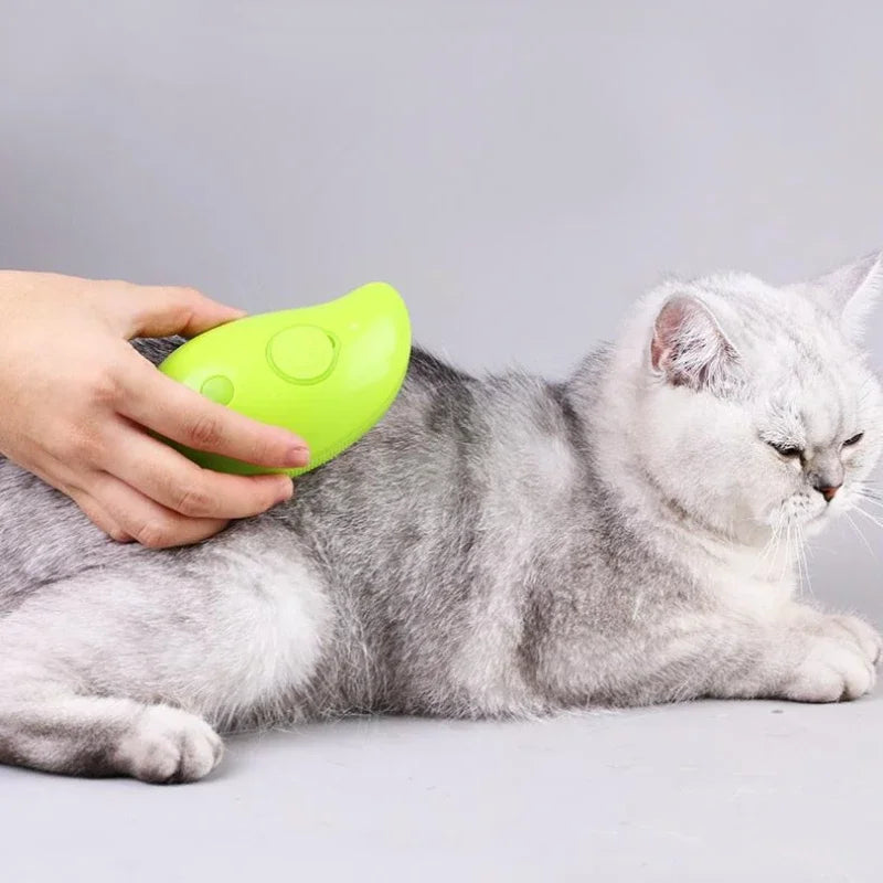 Adjustable Anti Pet Collar Cat Pet Comb Cat Dog Electric Spray Brush Massage Comb One Button Spray Hair Removal