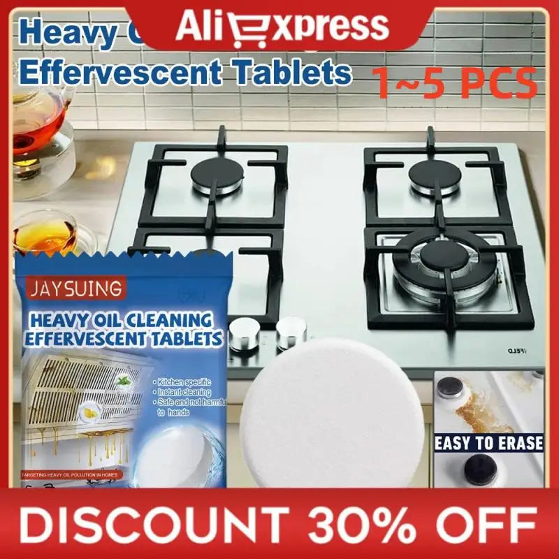 Kitchen Grease Cleaner Effervescent Tablets Range Hood Oven Strong Foam Detergent Solid Cleaner Household Cleaning Accessrices