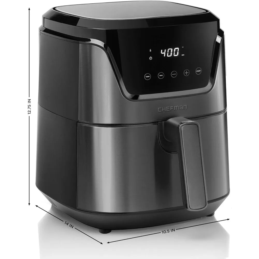 Air Fryer 4.5 Qt, Nonstick, Digital Touch Screen with 4 Cooking Functions w/ 60 Minute Timer, BPA-Free, Dishwasher Safe Basket