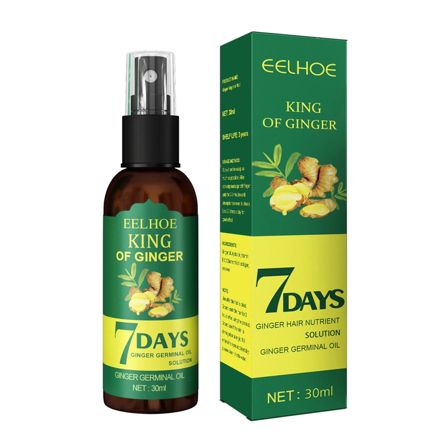 Ginger Hair Growth Serum Sprayer Hair Regrowth s Grow Thicker Longer Hair Accelerate Hair Growth For Men And Women