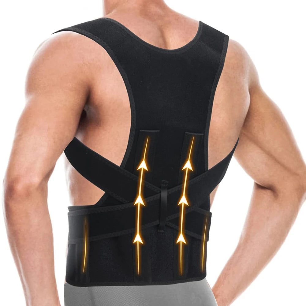 Full Back Posture Corrector Adjustable Comfortable Scoliosis Humpback Correction Women Men Neck Shoulder Waist Kyphosis Brace