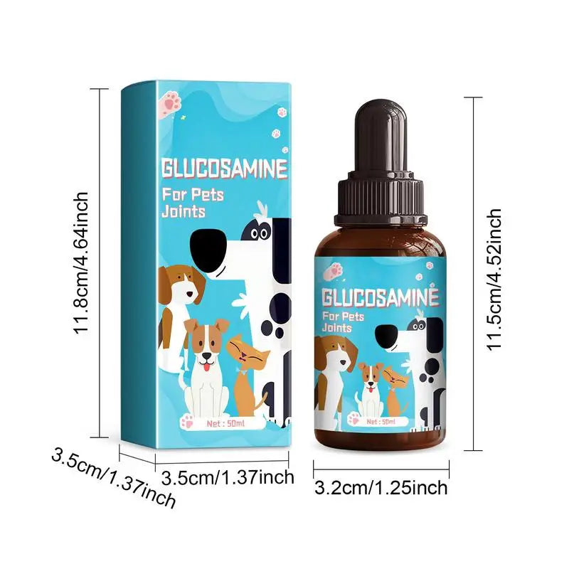 Dog Glucosamine 50ml Non-Greasy Liquid Glucosamine For Pet Care Dogs Joint Care Supplement Safe Dog Body Care Products