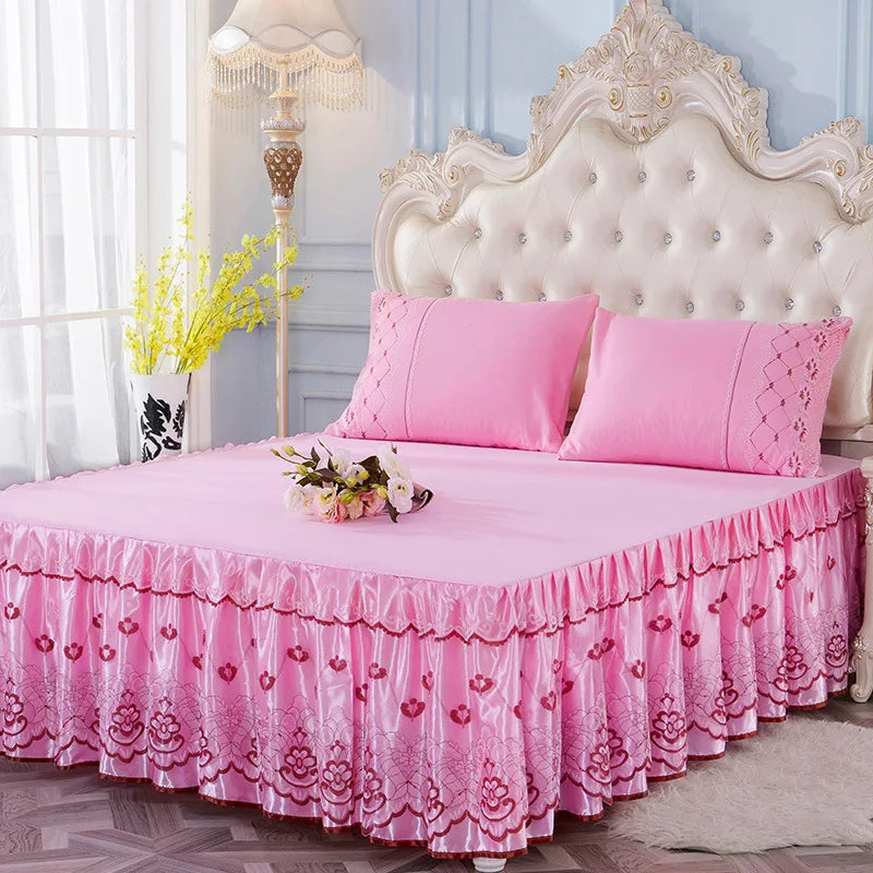 Summer Sheet Lace Skirts  Bed Sheet with Elastic Bands Mattress Covers With Elastic Band Multi Size Bed Linen