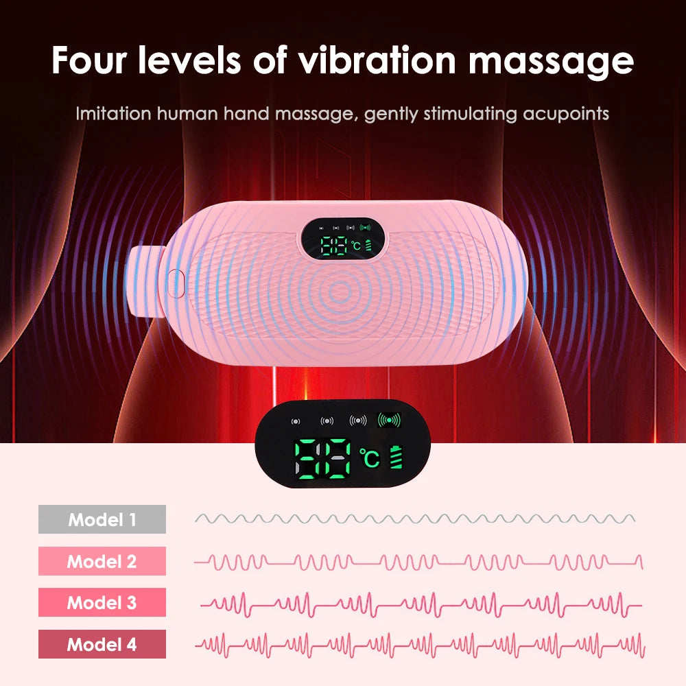 USB Menstrual Uterine Warm Belt For Women Belly Pain Relief 5 Gear Electric Heating Pad Vibration Abdomen Waist Massager Brace