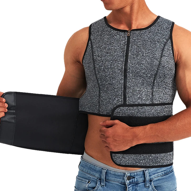 Men Body Shaper Waist Trainer Sauna Suit Sweat Vest Slimming Underwear Weight Loss Shirt Fat Burner Workout Tank Tops Shapewear