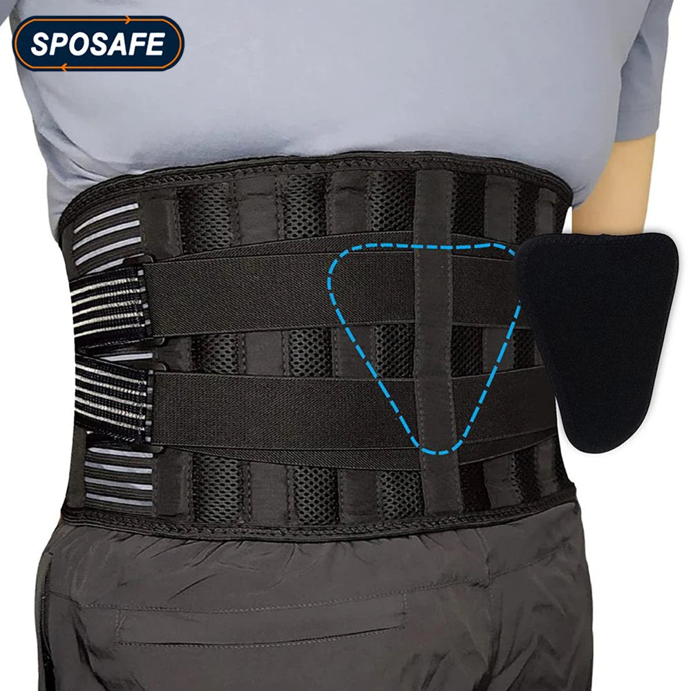 Adjustable Lumbar Back Brace Anti-skid Waist Support Belt for Men Women Lower Back Pain, Herniated Disc, Sciatica, Scoliosis