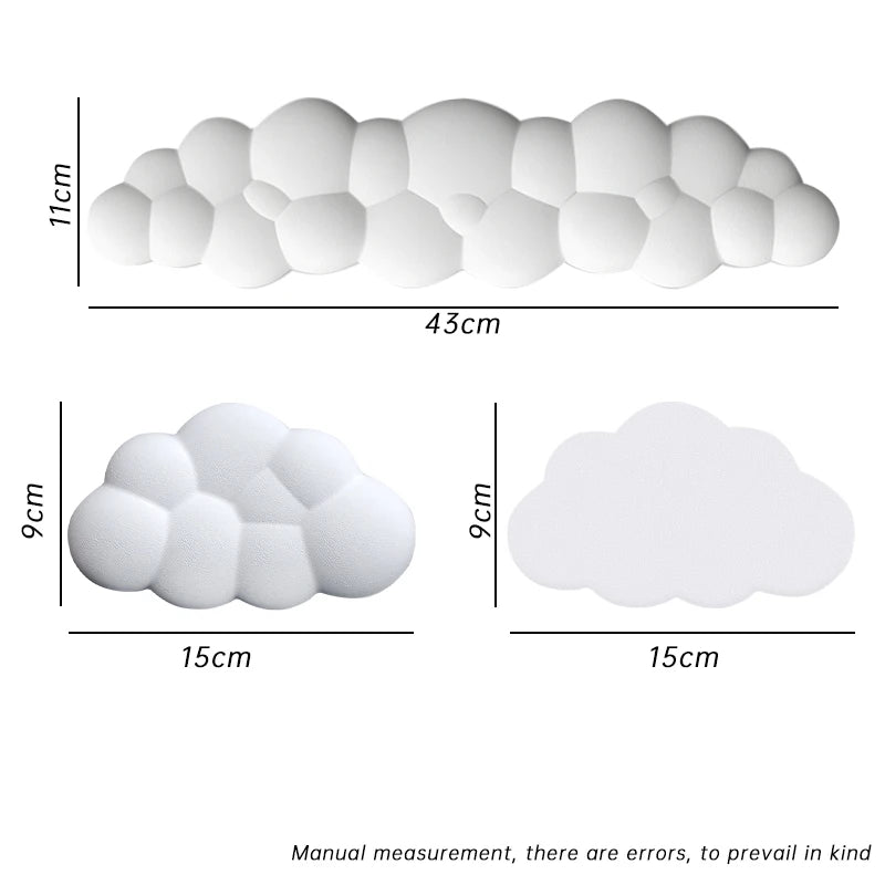 Soft Keyboard Wrist Rest Cloud Non-Slip Mouse Pad Ergonomic Memory Foam Pad Rubber Desk Mat Wristband Support Accessories