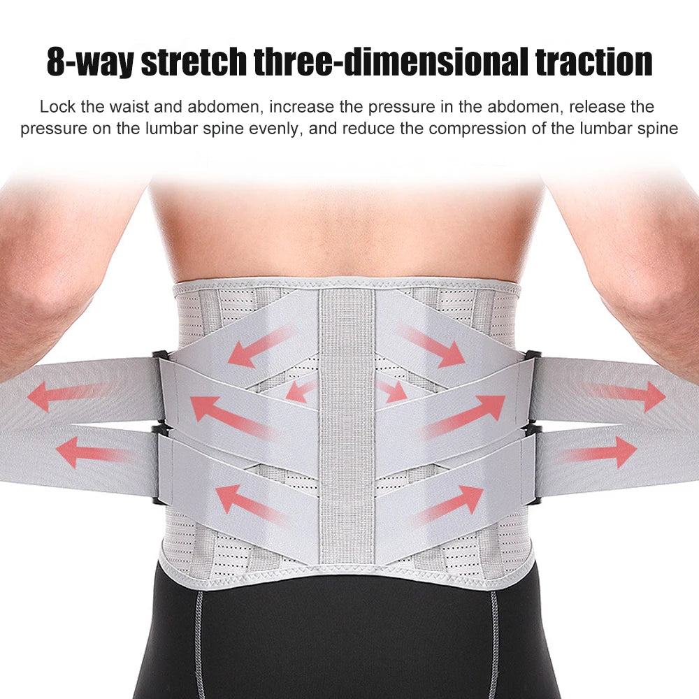 Back Braces for Lower Back Pain Relief with 4Stays,Breathable Back Support Belt for Men/Women work,Anti-skid lumbar support belt