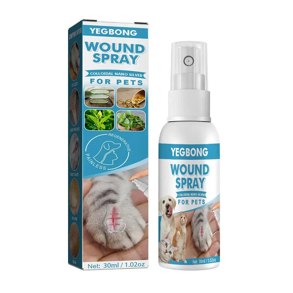 30ml Pet Wound Spray Itch Relief Dog Cat Skin Healthy Care Spray Skin Care Treatment Products For Itchy And Sensitive Skin A7N2