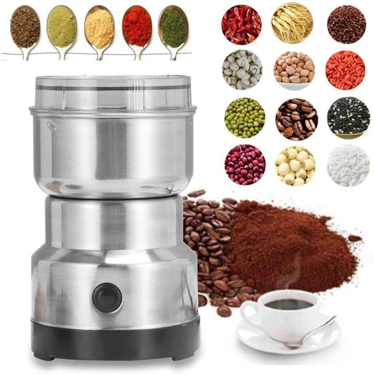 Electric Coffee Grinder Household Grain Food Grinder Machine Kitchen Mill Cereals Nuts Seasonings Spices Beans Flour Chopper