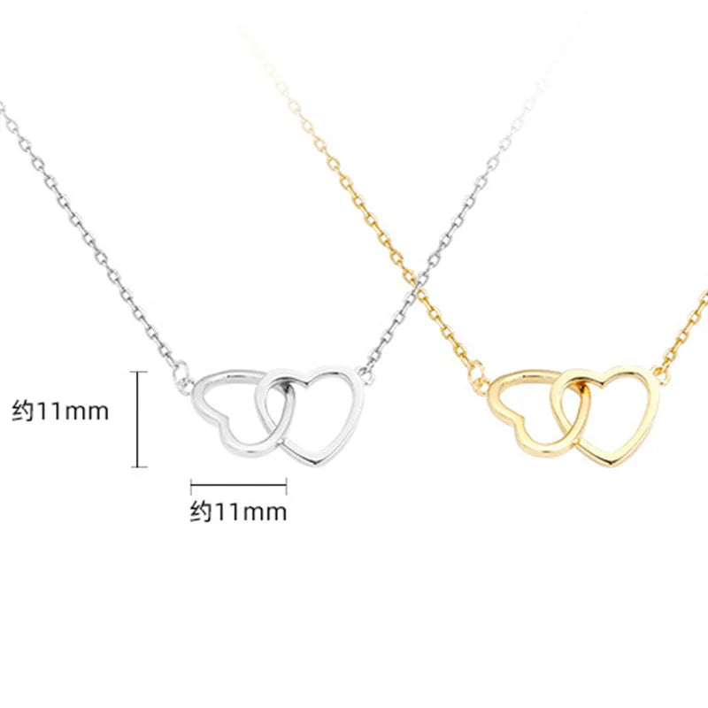 One Pieces Mother's Day Gift Steel Chain Heart Necklaces for Women Girls Minimalist Bijoux Cheap Items with Free Shipping