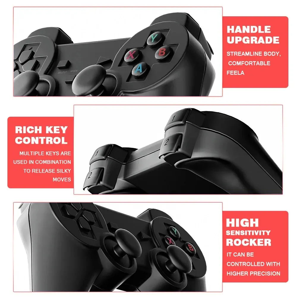 X2 Plus 256G 50000 Game GD10 Pro 4K Game Stick 3D HD Retro Video Game Console Wireless Controller TV 50 Emulator For PS1/N64/DC