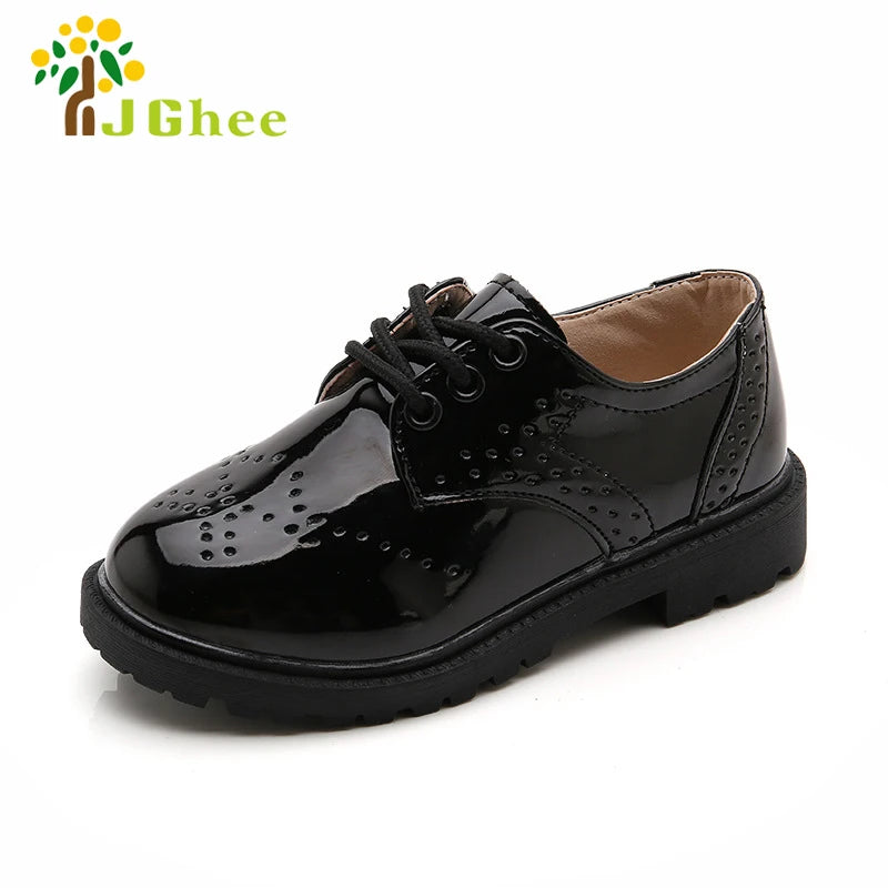 New Spring Summer Autumn Kids Shoes For Boys Girls British Style Children's Casual Sneakers PU Leather Fashion Shoes Formal Soft