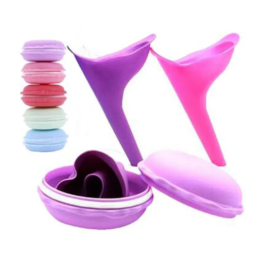 Women Portable Urinal Outdoor Travel Camping Female Urinal Soft Silicone Urination with Box Standing Toilet Emergency TMZ