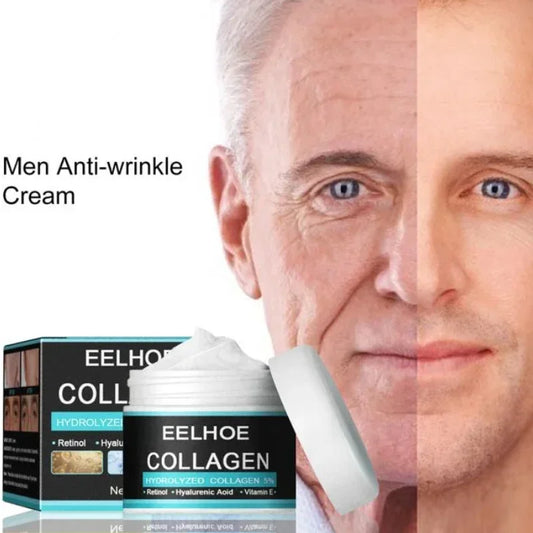 Collagen Anti Wrinkle Creams for Men Hyaluronic Acid Vitamin E Cream Beauty Fade Fine Lines Moisturizing Face Skin Care Product