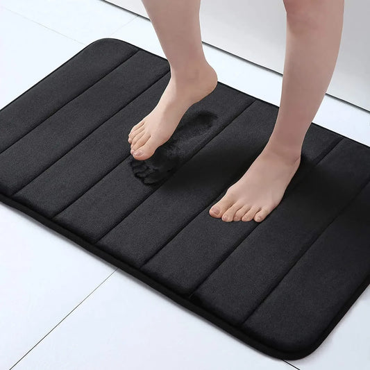 Home Super Absorbent Bath Mat Memory Foam Carpet Non-slip Bathroom Rug Toilet Bathtub Side Floor Decor Rugs Shower Room Footpad