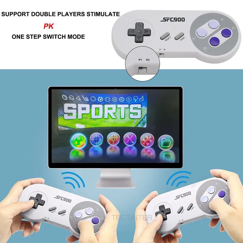 SF900 Video Game Console For Super Nintendo SNES NES Built in 6100 Games HDMI-Compatible TV Game Stick Handheld Game Player