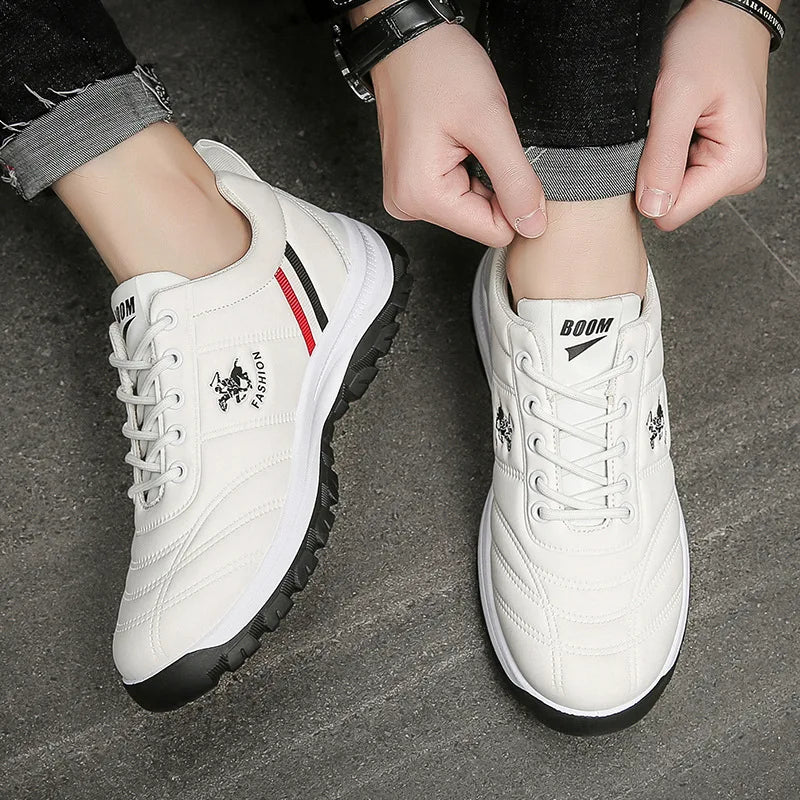 Men's Shoes 2023 Casual Shoes New Trendy Breathable Leather Running Sports Males Shoes Fashion Hiking Solid Durable Man Sneakers