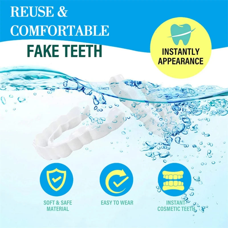 Easy to Use  Veneer Snap-on Teeth Complete Your Smile for Men And Women Temporary Tooth Replacement Product Fake Teeth