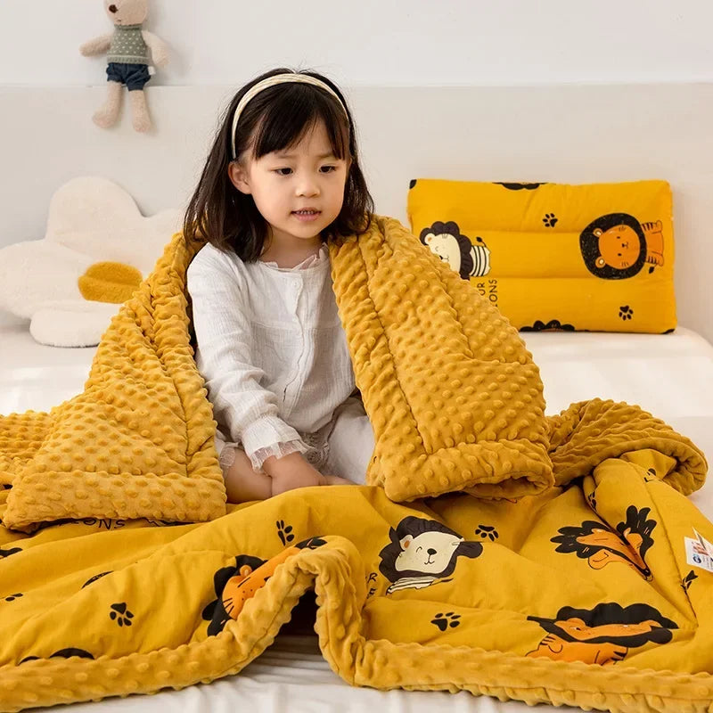 Promotion Super Soft Children Quilt Beans Cotton Boy Girl Kids Blankets Newborn Stitch Gift Covers Baby Blanket Bedding