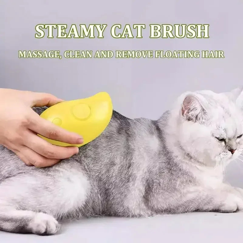 Adjustable Anti Pet Collar Cat Pet Comb Cat Dog Electric Spray Brush Massage Comb One Button Spray Hair Removal