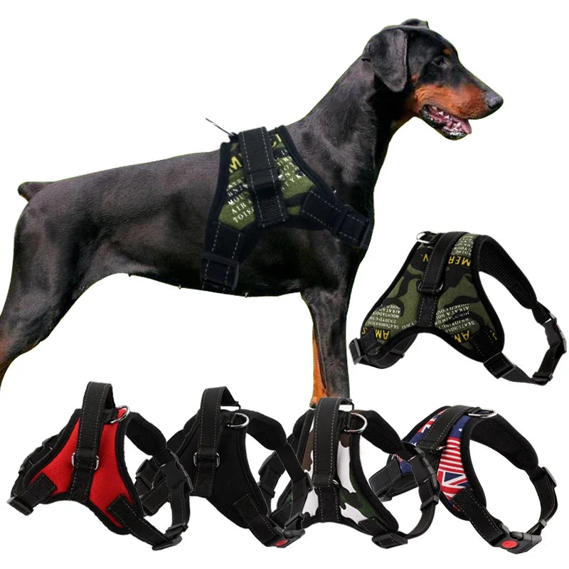 Durable Reflective Pet Dog Harness For Dogs Adjustable Big Dog Harness Pet Walking Harness For Small Medium Large Dogs Pitbull