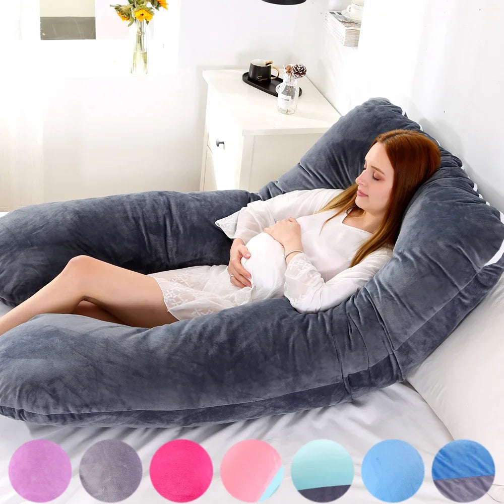 46in x 26in Pillow for Pregnant Women  Soft Cushions for Pregnancy and Breastfeeding Support