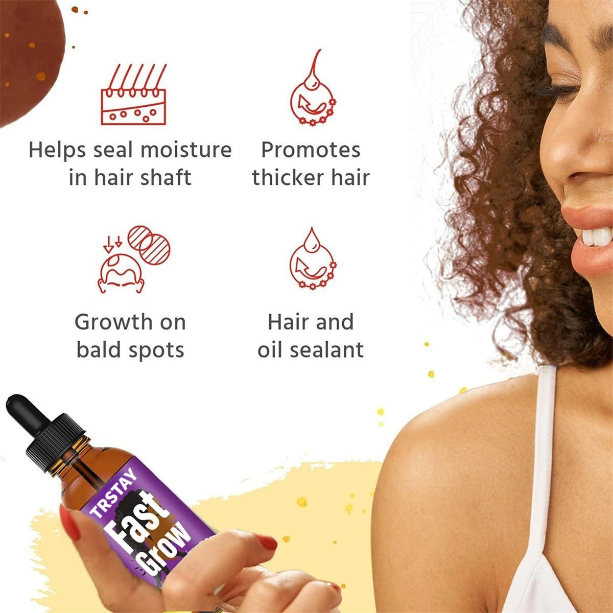 Anti Alopecia Oil Hair Growth Essential Oils for Black Women Essence Anti-Hair Loss Hair Serum for Thinning Hair Thickening