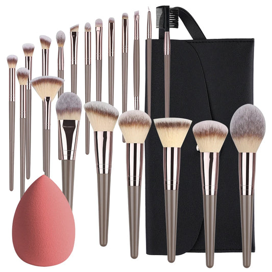 3/20Pcs Makeup Brushes Set Super Fluffy Loose Powder Brush Eyeshadow Blush Foundation Women Cosmetic Blending Brush Beauty Tools