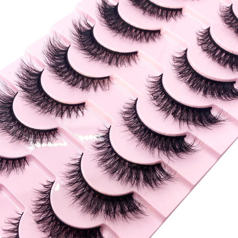 New 10 pairs natural long fake eyelashes cilios 3d faux mink lashes wholesale mink eyelashes false eyelashes maquiagem