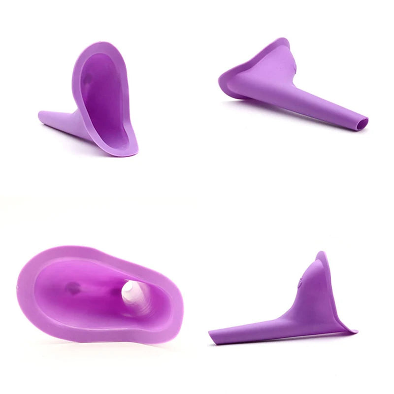 Women Portable Urinal Outdoor Travel Camping Female Urinal Soft Silicone Urination with Box Standing Toilet Emergency TMZ