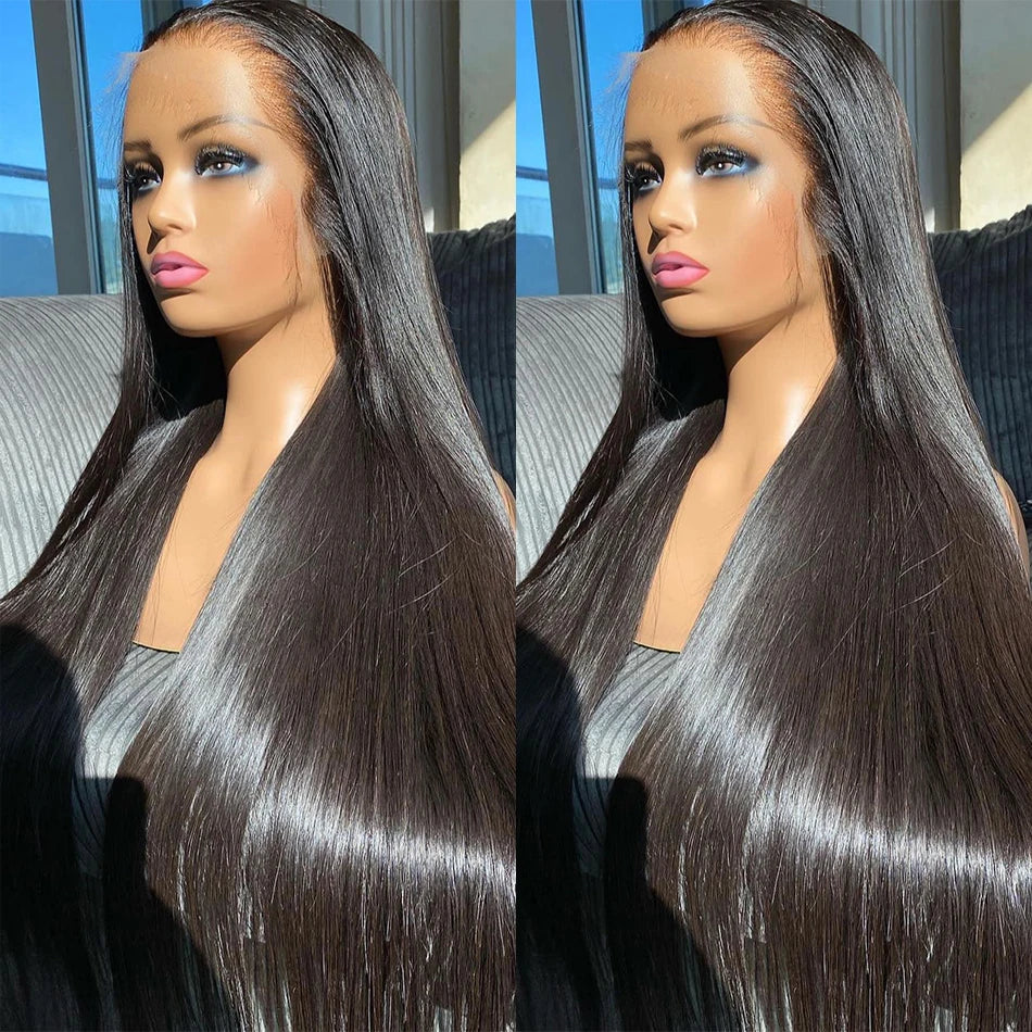 46 48 Inch Straight Human Hair Wigs 13x4 Full Lace Frontal Wig for Women 250 Density Transparent HD 360 Lace Wig Full Lace Wigs