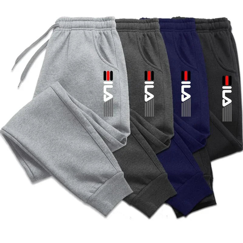 2024 Men's Sports Pants Spring Autumn Casual Fleece Drawstring Runners Running Fitness Workout Streetwear Pants For Men