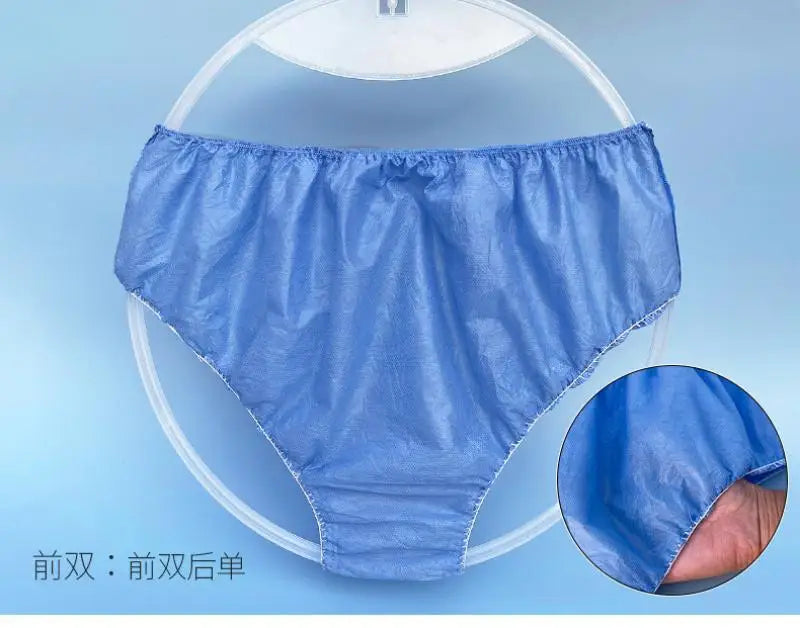 30Pcs/pack Unisex Disposable Underpants for Outdoor Travel Non-Woven Fabric Sterile Portable No-Clean Triangular Underpants