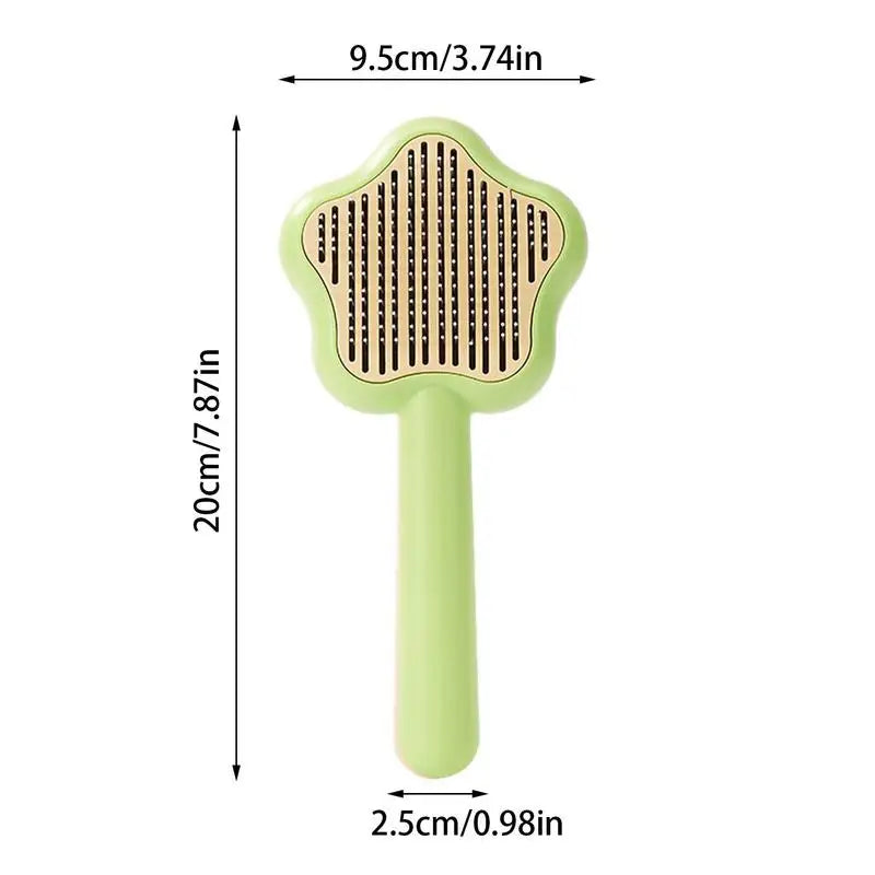 Cat Brush Pet Grooming Brush Self-Cleaning Slicker Brush With Press Button Dog Hair Remover Brush Grooming & Care Comb PetSupply