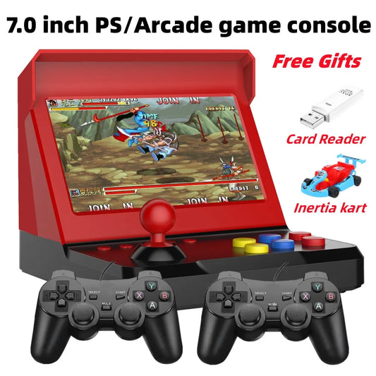 7.0 inch Quad-core retro arcade game console Built-in 9000 game for ps1/ cp1/cp2/neogeo/mame/gb/snes/fc/sega/bin video/music