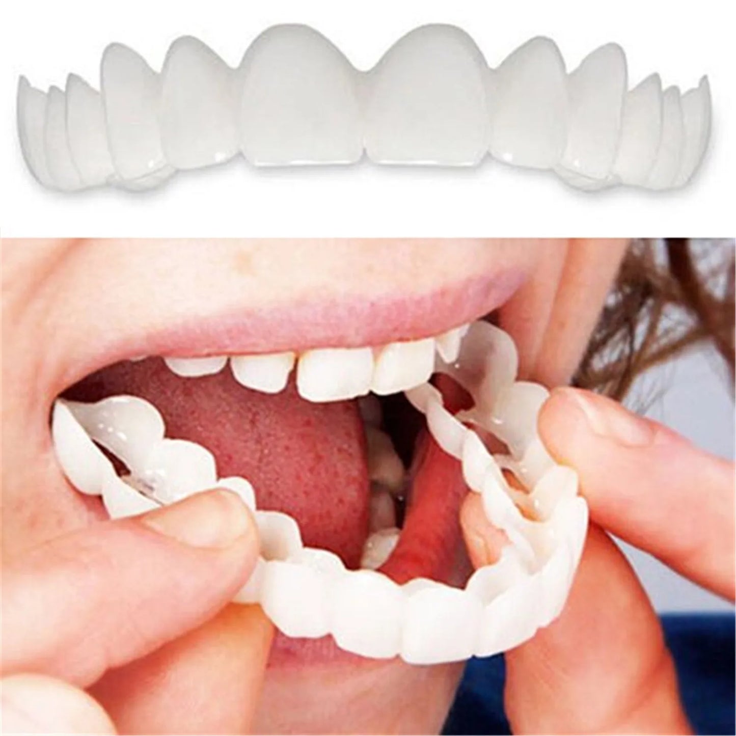 2 PCS Veneers Dentures Socket for Women and Men,Veneers for Temporary Tooth Repair Upper and Lower Jaw, Protect Your Teeth