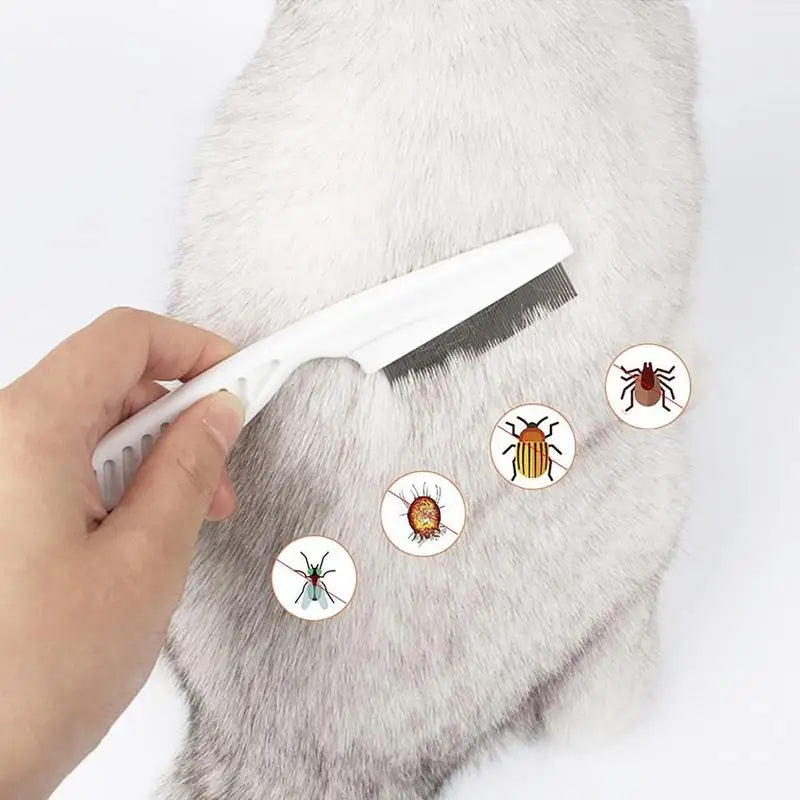 Dog Flea Comb Dog Cat Grooming Care Comb Cat Hair Removal Massage Comb Pet Grooming Portable Pet Hair Cleaning Tools For Puppy