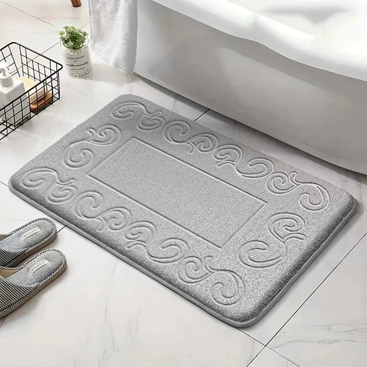 Anti slip absorbent bathroom mat bath mat ultra soft bathroom carpet machine washable bath rug home decoration