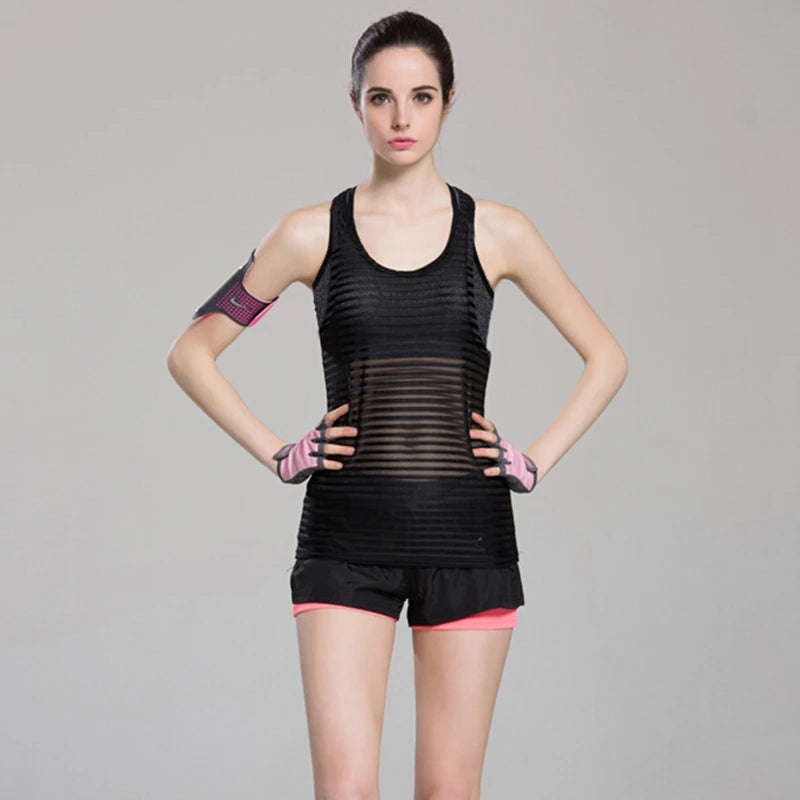 Women's Hollow Sport yoga Vest tank Quick Dry Gym Running Gym Fitness Tops