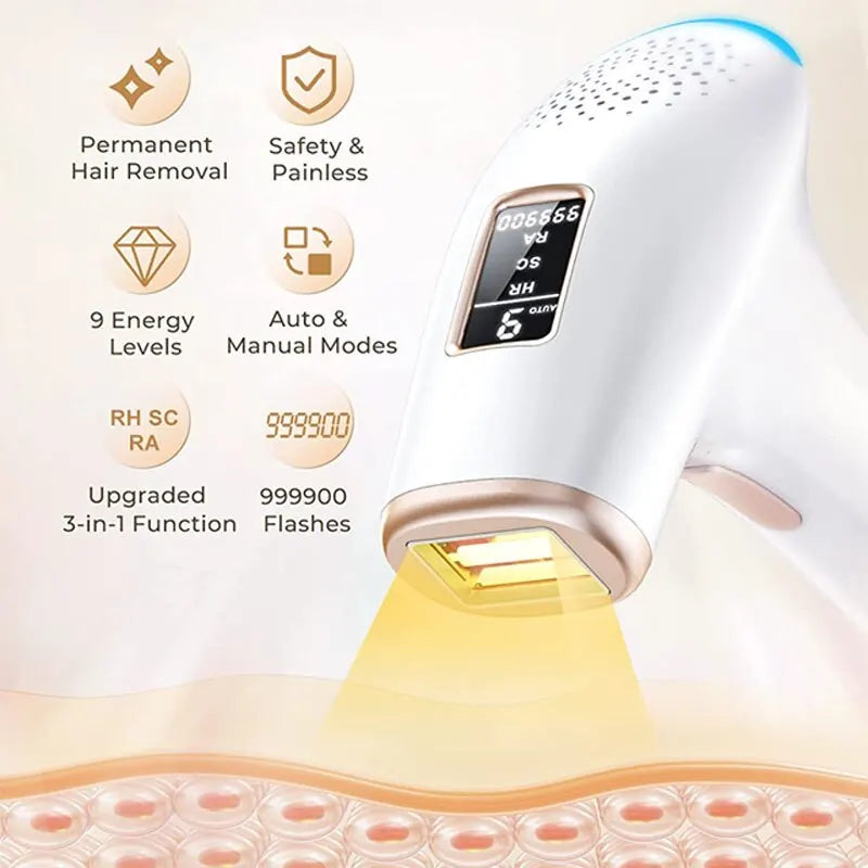 IPL Laser Hair Removal Device 999999 Flashes Dual Modes Epilator Skin Rejuvenation Anti-acne Hair Remover 3 in 1 for Women Men